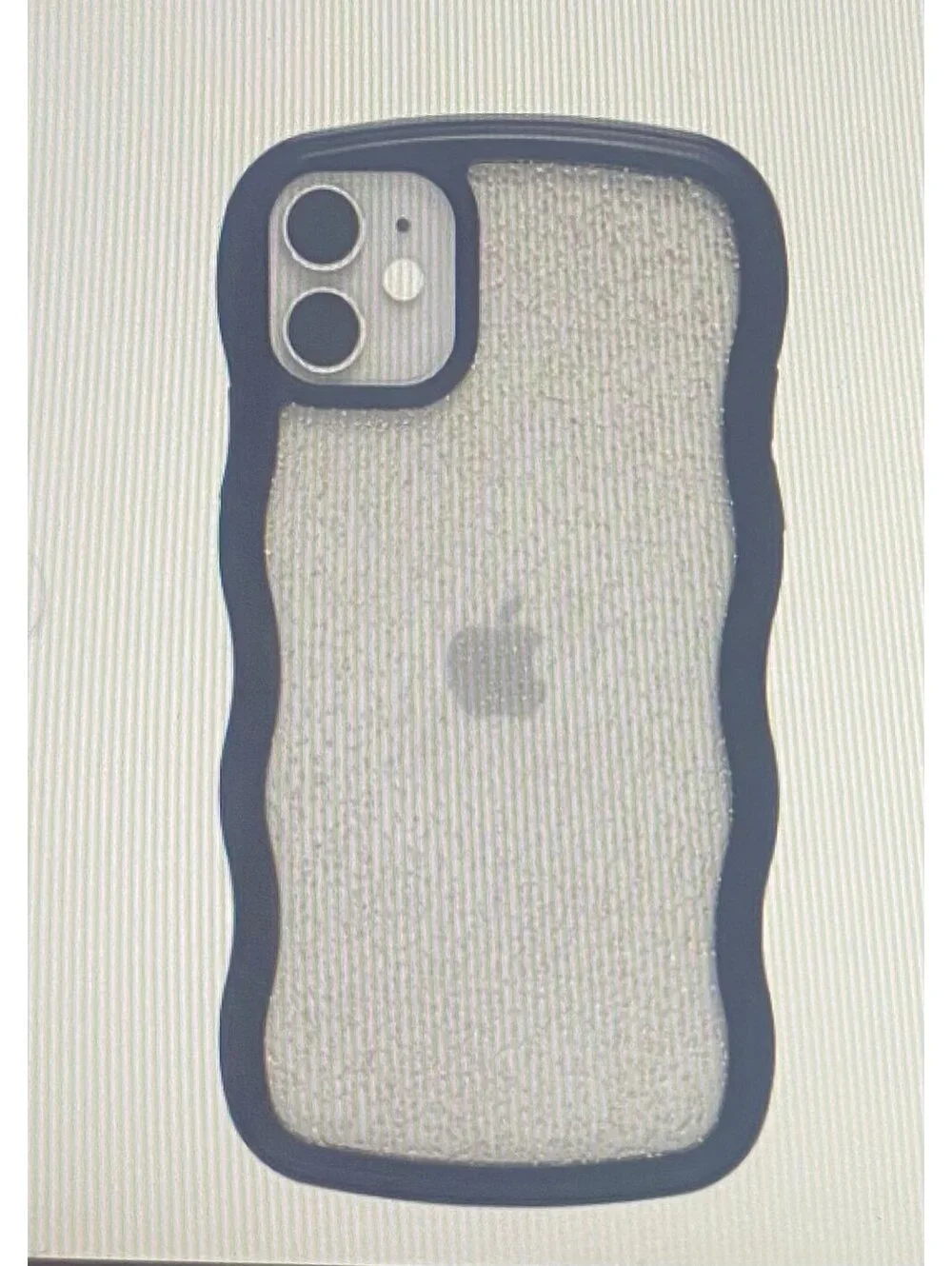 Onn Wavy Grip Case for iPhone 11/ iPhone 11 XR Black/ Gold Glitter